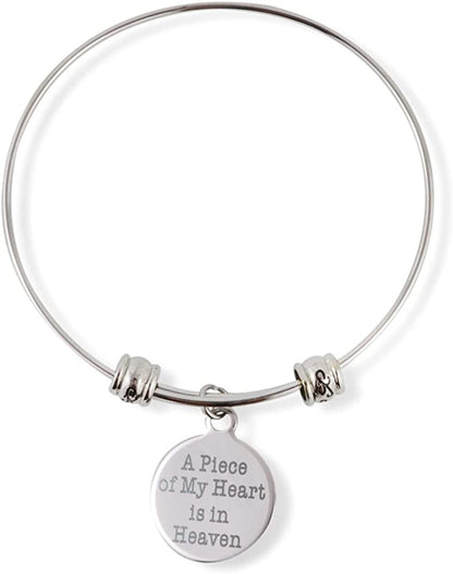 A Piece of My Heart is In Heaven Fancy Bangle