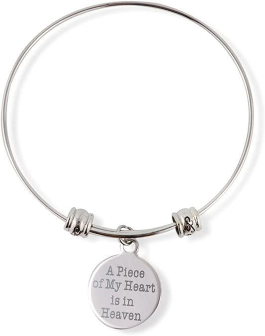 A Piece of My Heart is In Heaven Fancy Bangle