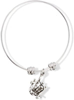 Bag Pipes Scottish Musical Instrument Fancy Charm Bangle