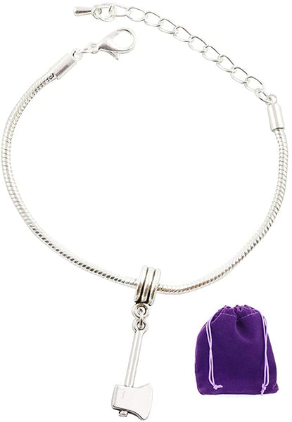 Axe Hatchet Snake Chain Charm Bracelet