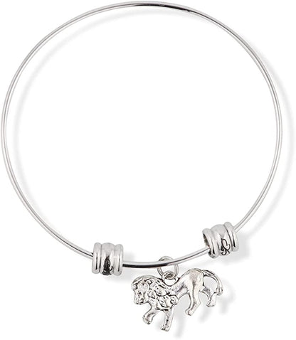 Lion Walking Fancy Charm Bangle