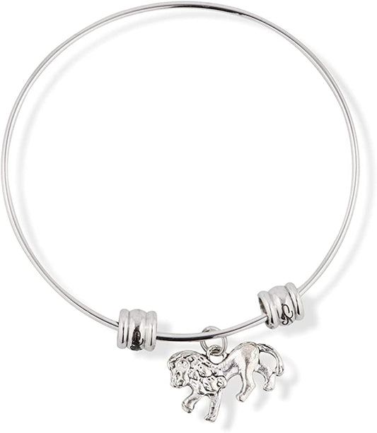 Lion Walking Fancy Charm Bangle
