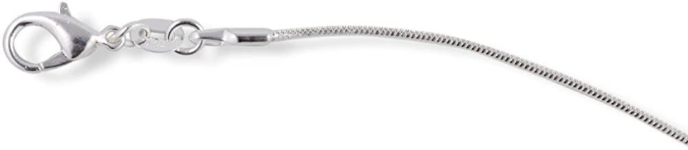 Emerald Park Jewelry Love You Mom in a Heart Charm Snake Chain Necklace