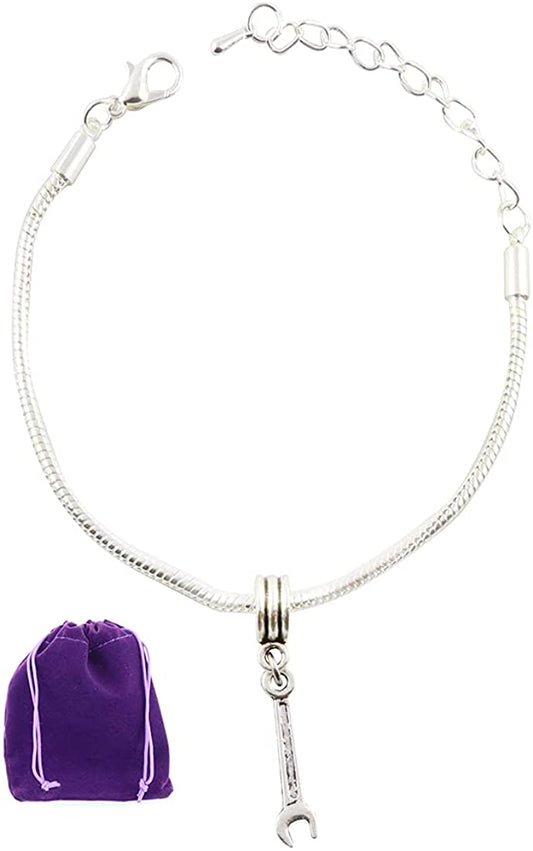 Wrench Snake Chain Charm Bracelet