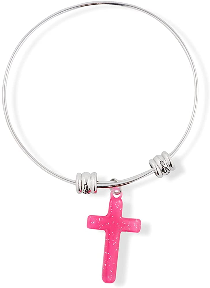 Emerald Park Jewelry Cross Plastic Fancy Charm Bangle