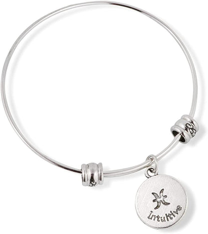 Emerald Park Jewelry Pisces Horoscope Astrology Fancy Charm Bangle