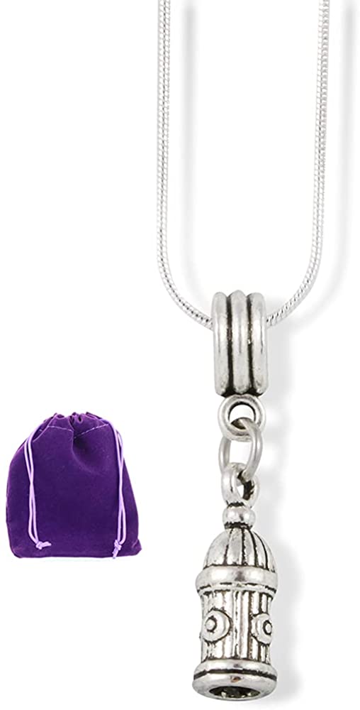 Fire Hydrant Charm Snake Chain Necklace