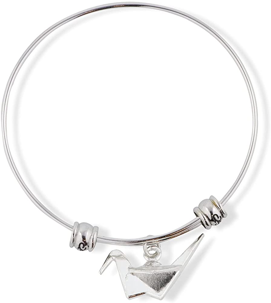 Origami Bird Fancy Charm Bangle