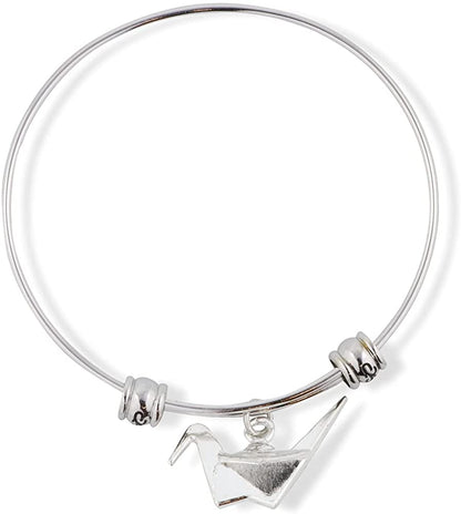 Origami Bird Fancy Charm Bangle