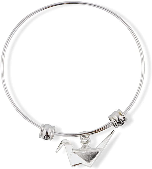 Origami Bird Fancy Charm Bangle