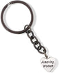 EPJ Amazing Woman Text on a Heart Charm Keychain