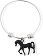 Black Horse Fancy Charm Bangle