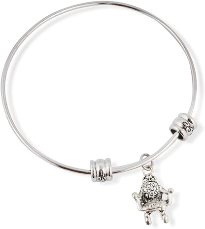 Chair Comfy Sitting (high back antique with swirls) Fancy Bangle