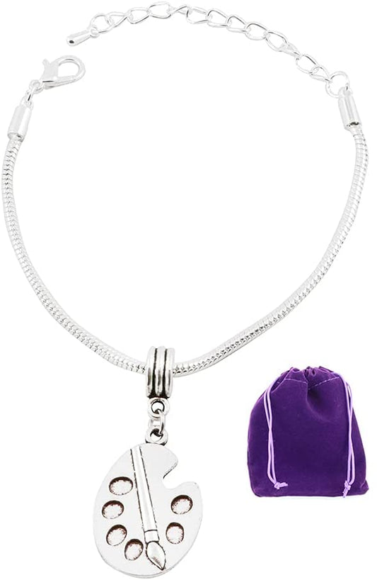Emerald Park Jewelry Painter Palette Snake Chain Charm Bracelet