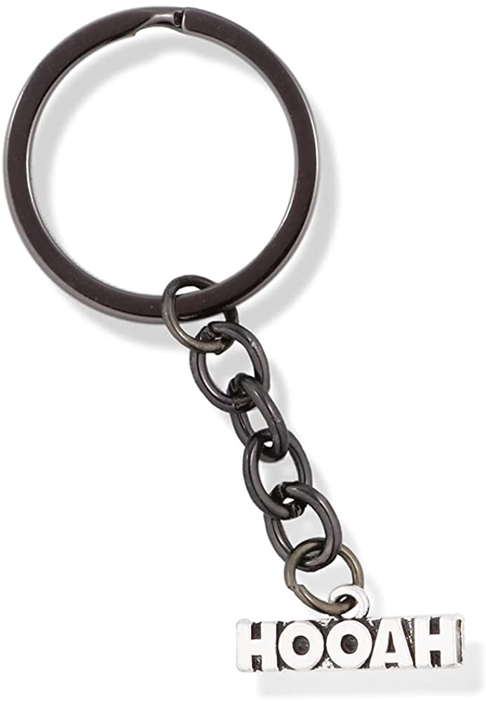 EPJ Hooah Text Charm Keychain