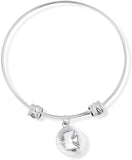 Dove Peace Symbol Fancy Charm Bangle