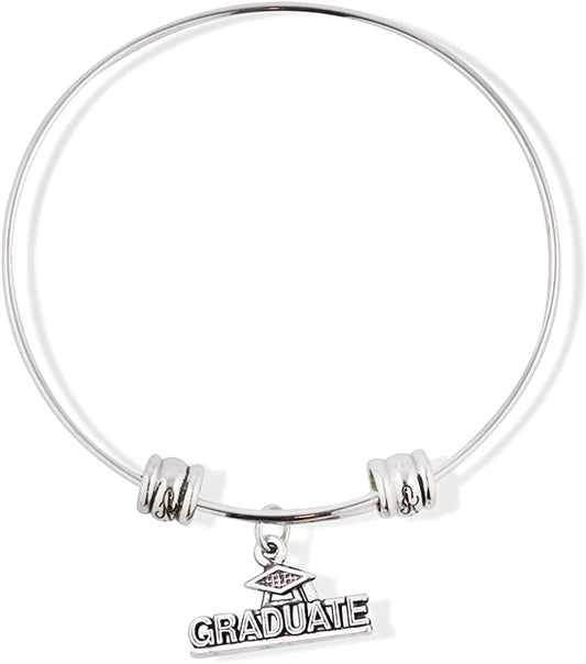 Graduate Fancy Charm Bangle
