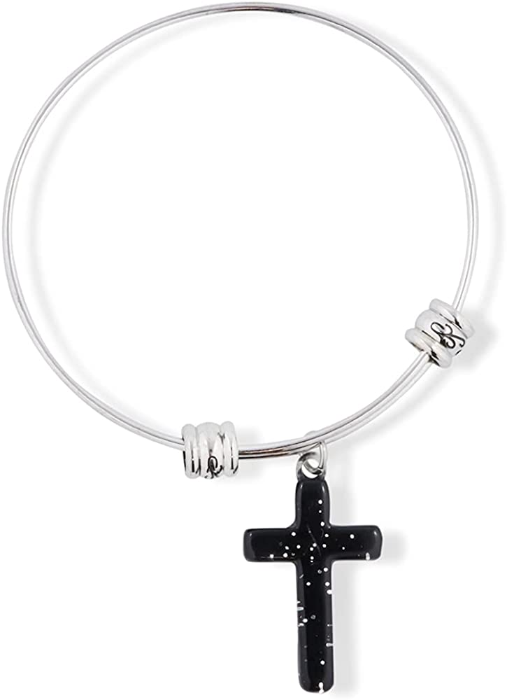 Emerald Park Jewelry Cross Plastic Fancy Charm Bangle