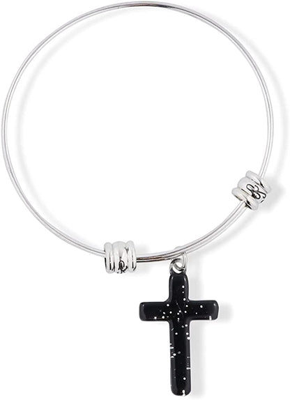 Emerald Park Jewelry Cross Plastic Fancy Charm Bangle