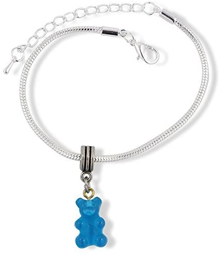 Emerald Park Jewelry Gummy Bear Snake Chain Charm Bracelet