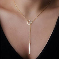 Emerald Park Jewelry Circle and Bar Lariat Y Style Necklace