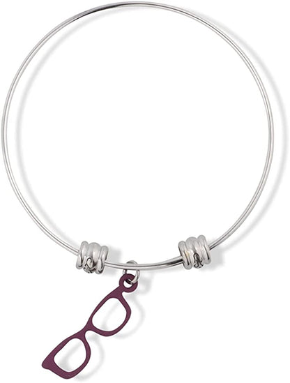 Eye Glasses Frame Fancy Charm Bangle