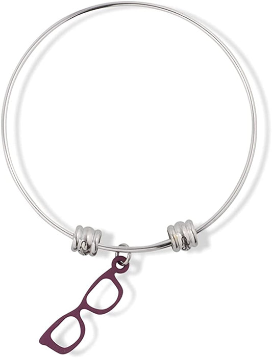 Eye Glasses Frame Fancy Charm Bangle