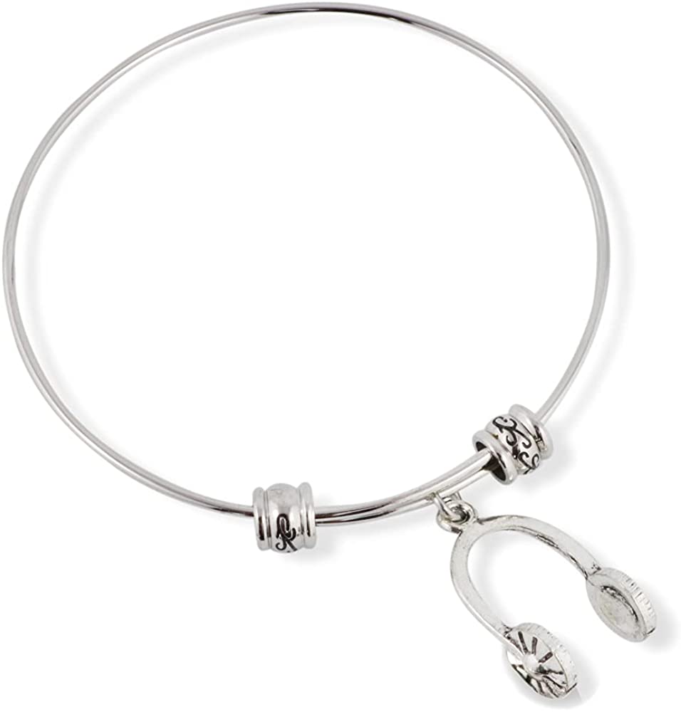 Headphones Fancy Charm Bangle