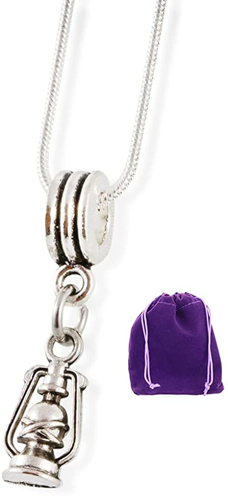 Emerald Park Jewelry Lantern Old Fashioned Snake Chain Necklace