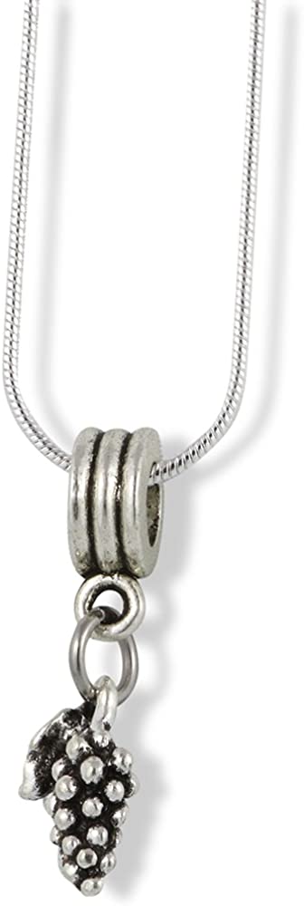 Grape Vine Bunch Charm Snake Chain Necklace Jewelry