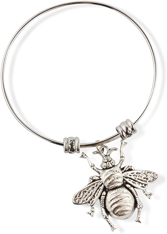 Emerald Park Jewelry Large Fly Insect Bug Fancy Charm Bangle