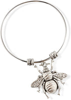 Emerald Park Jewelry Large Fly Insect Bug Fancy Charm Bangle