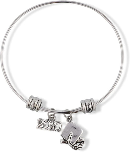 2020 Graduation Bracelet | Party Gifts for Her Bracelet Bangle Jewelry Charm Gift for Women Men Accessories Favors Class of 2020 Grad Gifts