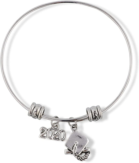 2020 Graduation Bracelet | Party Gifts for Her Bracelet Bangle Jewelry Charm Gift for Women Men Accessories Favors Class of 2020 Grad Gifts