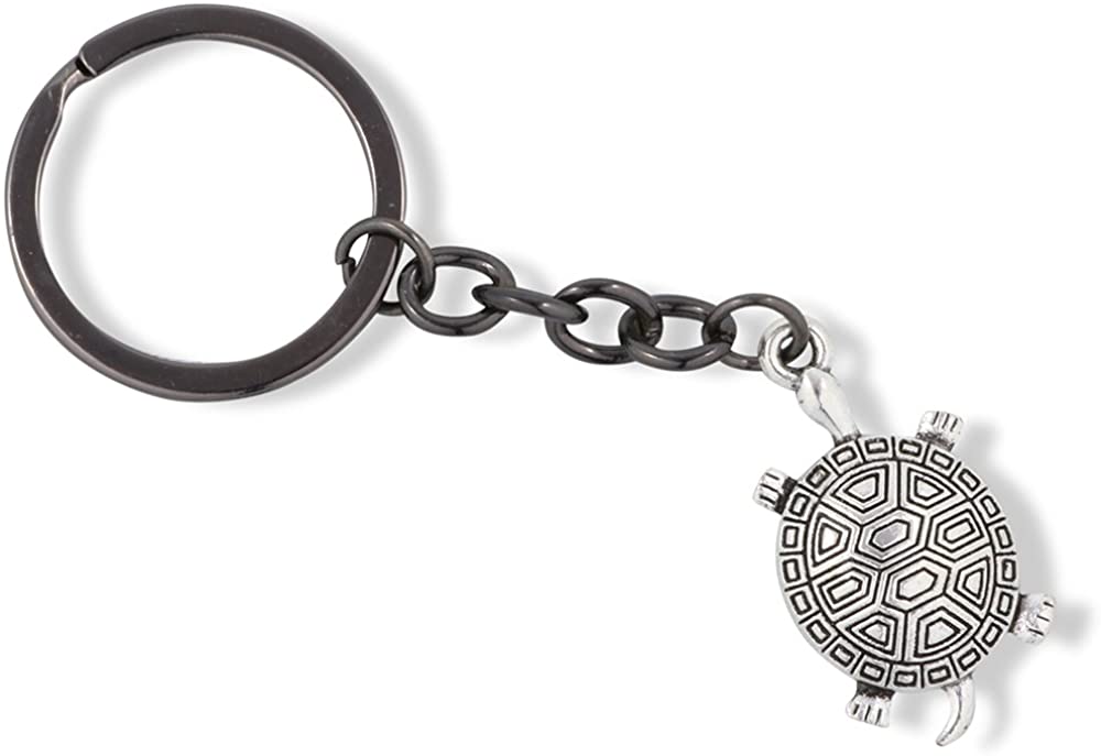 Emerald Park Jewelry Painted Turtle Dots for Eyes Four Toes Charm Keychain