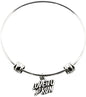 Love Run Charm Bangle Bracelet