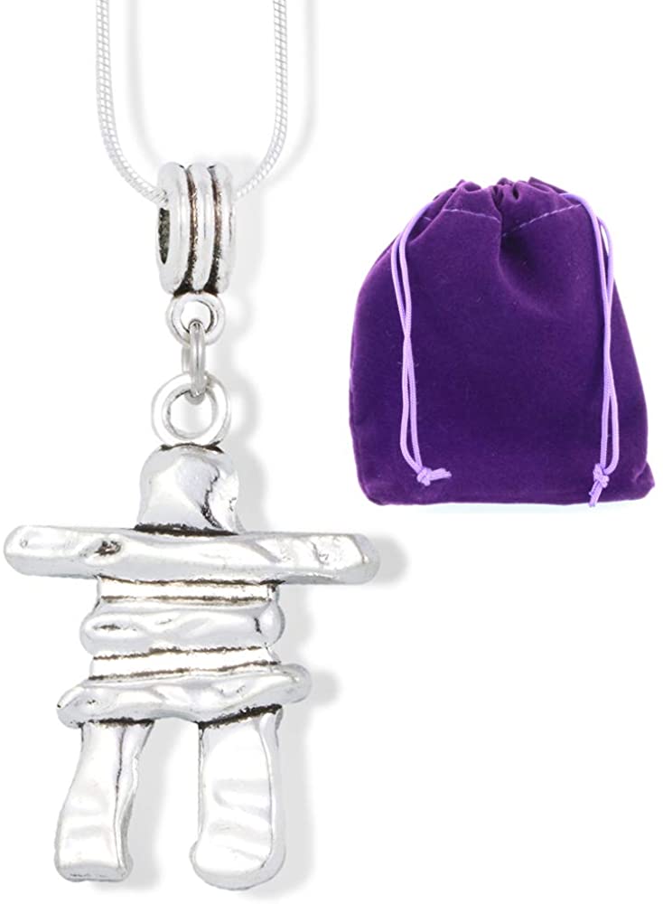 Alaskan Jewelry | Inukshuk Necklace and Adventure Necklace or Native American Pendants Stone Jewelry for Women with Historical Meaning Jewelry with an Inuksuk Rock Formation Statue