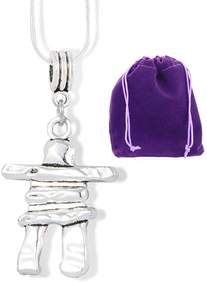 Alaskan Jewelry | Inukshuk Necklace and Adventure Necklace or Native American Pendants Stone Jewelry for Women with Historical Meaning Jewelry with an Inuksuk Rock Formation Statue