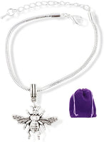Fly Large Insect Snake Chain Charm Bracelet