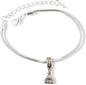 Buddha ( small bust ) Snake Chain Charm Bracelet