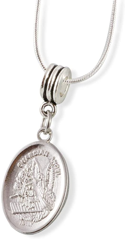 St Michael Necklace for Men | A Saint Michael Necklace for Men or Women on a 22 inch Stainless Steel Snake Chain Necklace A Great Saint Michael Pendant with Archangel Michael Protection of St Michael