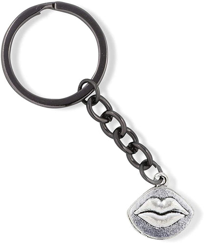 Emerald Park Jewelry Lips on Oval Charm Keychain