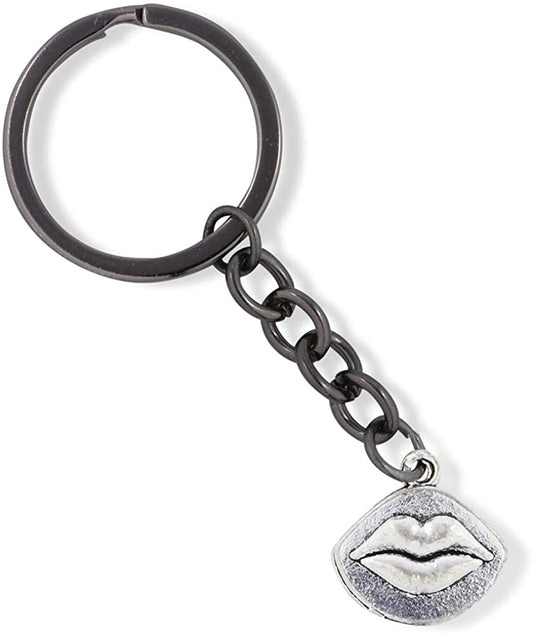 Emerald Park Jewelry Lips on Oval Charm Keychain