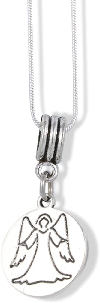 EPJ Guardian Angel for Happiness Charm Snake Chain Necklace