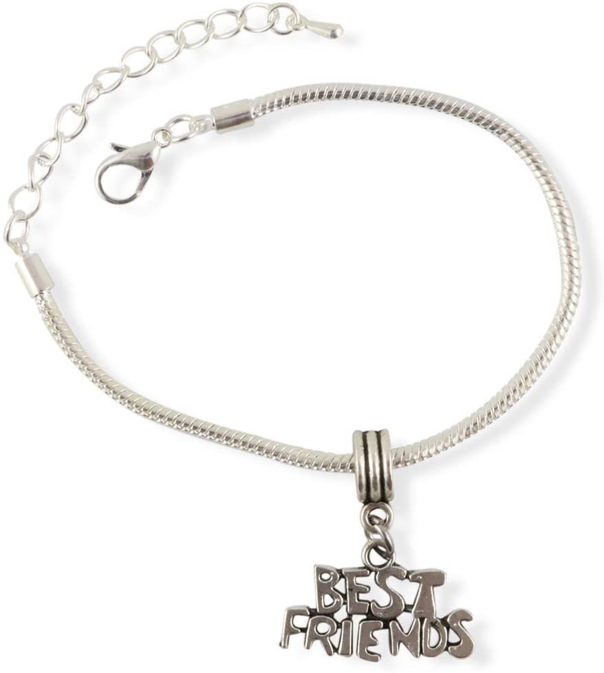 Emerald Park Jewelry Best Friends Snake Chain Charm Bracelet