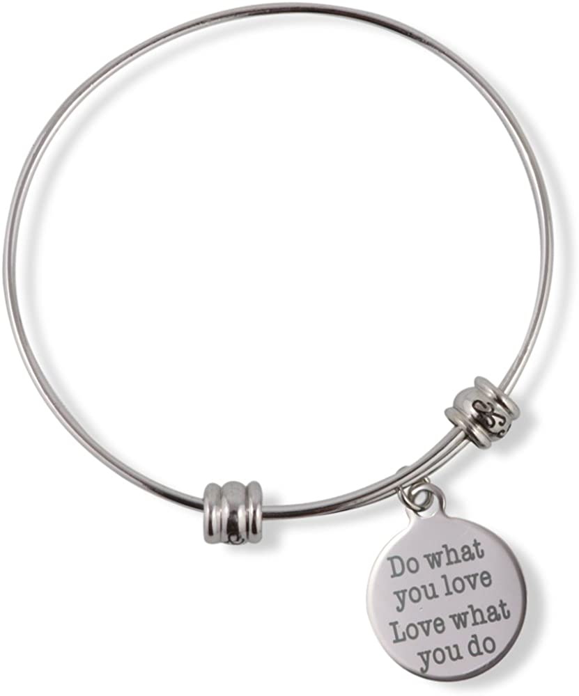 Emerald Park Jewelry Do What You Love and Love What You Do Fancy Bangle