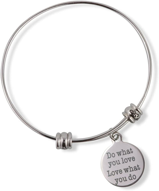 Emerald Park Jewelry Do What You Love and Love What You Do Fancy Bangle