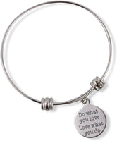 Emerald Park Jewelry Do What You Love and Love What You Do Fancy Bangle
