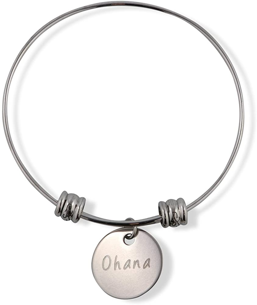 Ohana Bracelet Bangle Charm Gift for Kids Women Men Girls and Boys Jewelry Ohana Means Family Togetherness Unity Gifts Stuff Accessories Decor