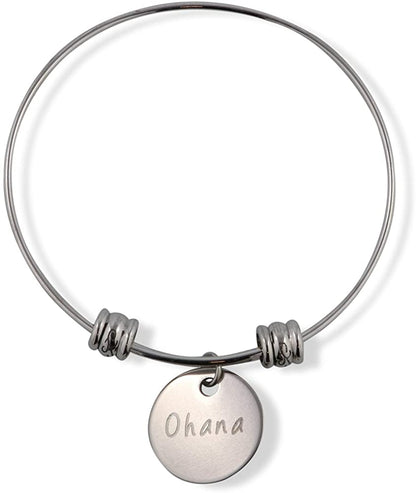 Ohana Bracelet Bangle Charm Gift for Kids Women Men Girls and Boys Jewelry Ohana Means Family Togetherness Unity Gifts Stuff Accessories Decor